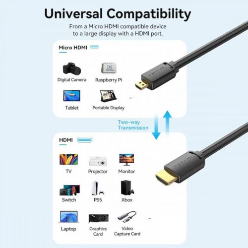 Кабель Vention HDMI, 3.0 м, V2.0 4K 60Гц 18Gbps HDR Dolby