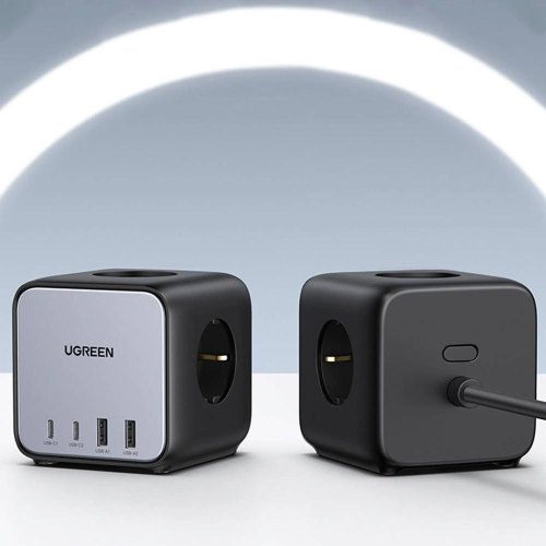 Мережевий зарядний пристрій Ugreen 4xUSB 65W DigiNest Cube (2хUSB-C+2xUSB-A) CD268