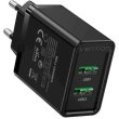 Мережевий зарядний пристрій Vention 2xUSB 36W (2xUSB-A) QC3.0 чорний
