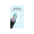 Кабель Vention HDMI, 60.0 м, V2.1, Optical 8K 60Гц 48Gbps Dolby 7.1 TPE Black Metal Type