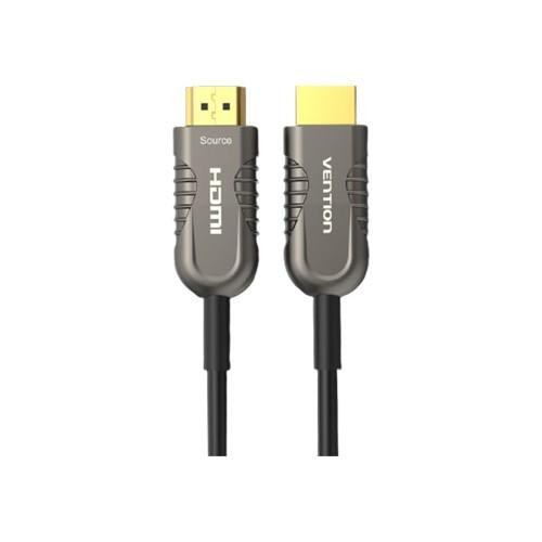 Кабель Vention HDMI, 60.0 м, V2.1, Optical 8K 60Гц 48Gbps Dolby 7.1 TPE Black Metal Type