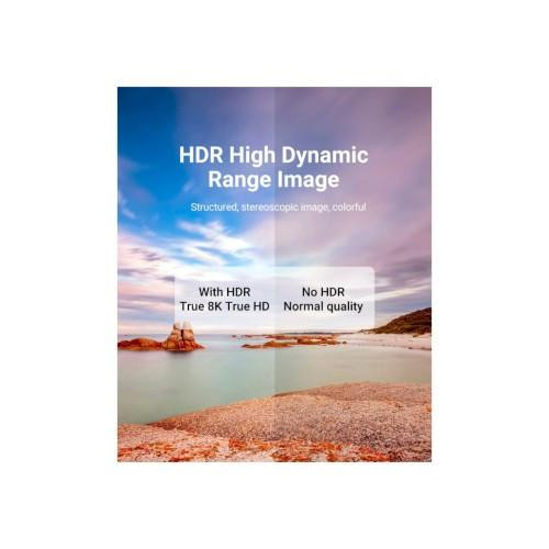 Кабель Vention HDMI, 60.0 м, V2.1, Optical 8K 60Гц 48Gbps Dolby 7.1 TPE Black Metal Type