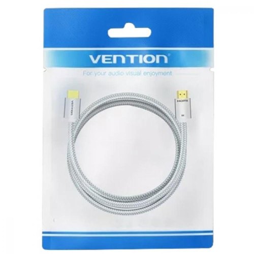 Кабель Vention HDMI, 2.0 м, V2.1, 8K 60Гц обплетення, Silver Metal Type