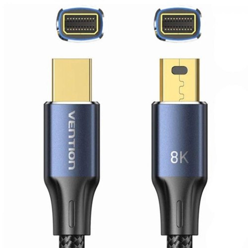 Кабель VentionDisplayPort mini  - mini 2.0м, V1.4, 8K 60Гц 32.4Gbps Blue Aluminum Alloy, Ventio