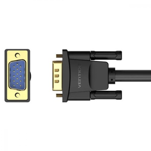 Кабель Vention VGA, 2.0 м, з ферритами, чорний