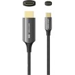 Кабель Vention USB 3.1 Type-C - HDMI, 1.8m 8K 60 Гц Zinc Alloy TPE Black