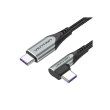 Кабель Vention USB 2.0 Type-C, 0.5 м 60W (20V/3A) кут 90° Gray Aluminum Alloy