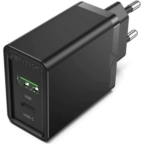 Мережевий зарядний пристрій Vention 1xUSB 20W (USB-С) PD чорний