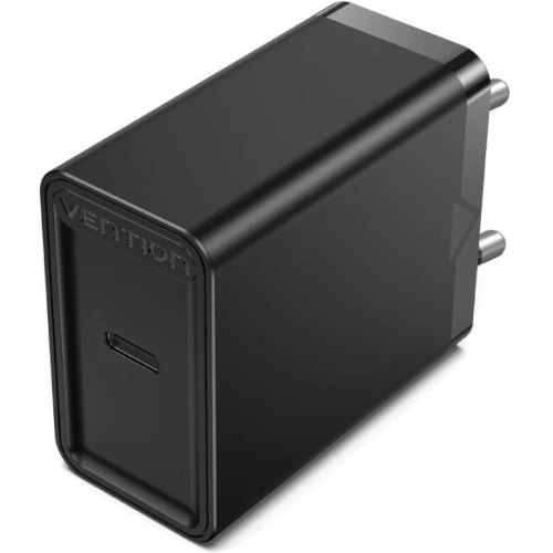 Мережевий зарядний пристрій Vention 1xUSB 20W (USB-С) PD чорний