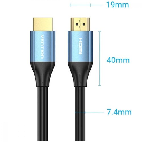 Кабель Vention HDMI, 10.0 м, V2.0, 4K 60Гц, Aluminum Alloy Blue