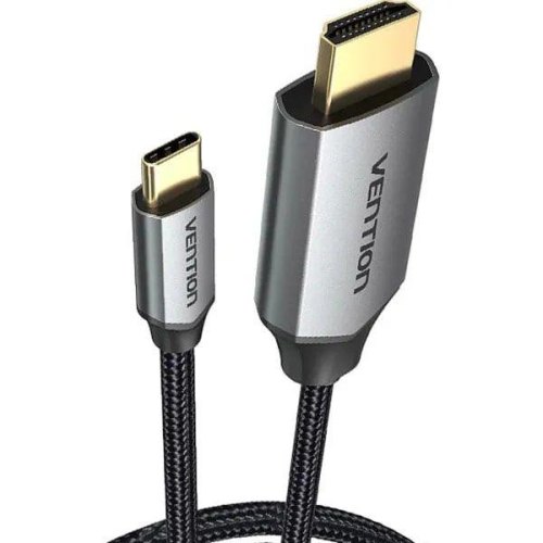 Кабель Vention USB 3.1 Type-C  - HDMI , 1.5m 4K 60 Гц Thunderbolt 3 HDCP2.2 PVC Black