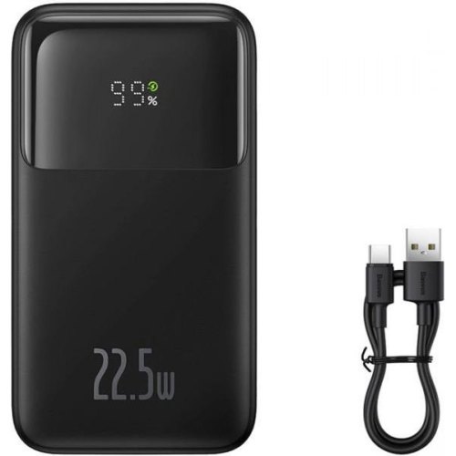 Зовнішній акумулятор PowerBank Baseus Comet Series 20000mAh 22.5W PD with Display USB-A / USB-C cable black