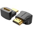 Перехідник Vention HDMI to HDMI, кут 270° 4K 60Hz PVC