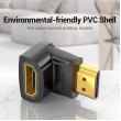 Перехідник Vention HDMI to HDMI, кут 90° 4K 60Hz PVC