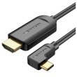 Кабель Vention USB 3.1 Type-C  - HDMI, 1.5m 90° 4K 60 Гц PVC Black