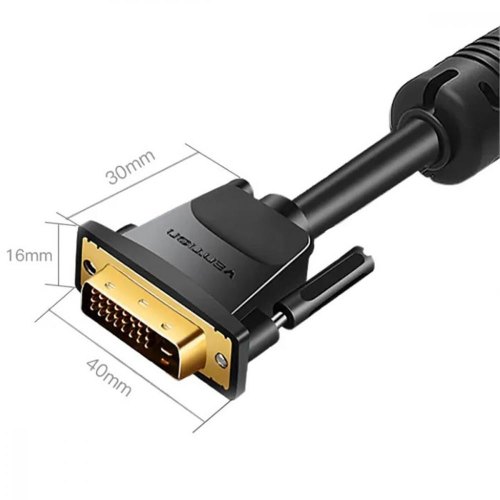 Кабель Vention DVI-D, 8.0 м, 2K 60Hz обплетення, з феритами