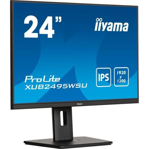 Монітор iiyama XUB2495WSU-B7 24,1IPS, 1920х1200, 4 мс,  75 Гц, 1xHDMI 1.4/1xDP 1.2/3xUSB 3.2/1xUSB Type C