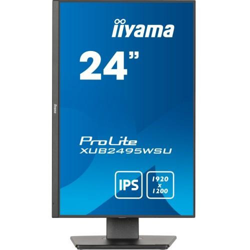 Монітор iiyama XUB2495WSU-B7 24,1IPS, 1920х1200, 4 мс,  75 Гц, 1xHDMI 1.4/1xDP 1.2/3xUSB 3.2/1xUSB Type C
