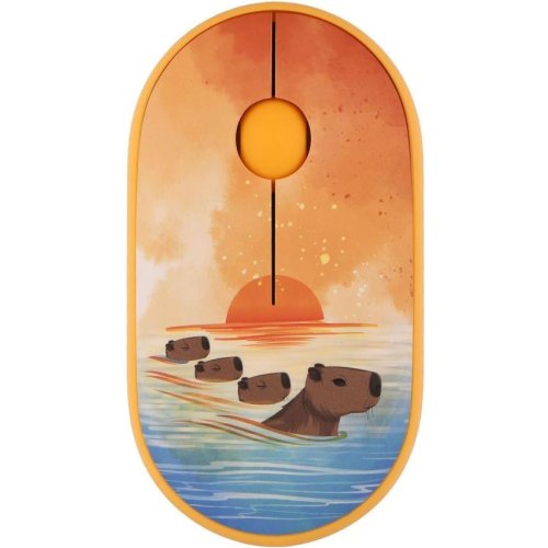Мишка бездротова, 2E MF300 CAPYBARA SUNSET Silent WL BT, жовтий