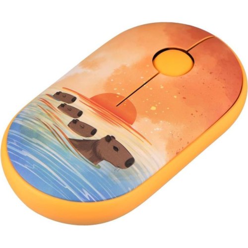 Мишка бездротова, 2E MF300 CAPYBARA SUNSET Silent WL BT, жовтий