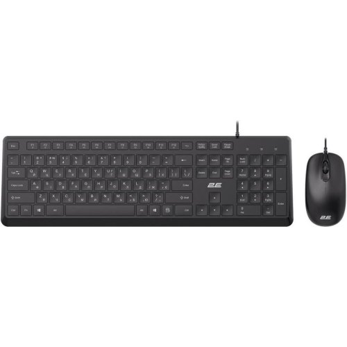 Комплект бездротовий (клавіатура+мишка) 2E MK405, USB-A, EN/UKR, чорний