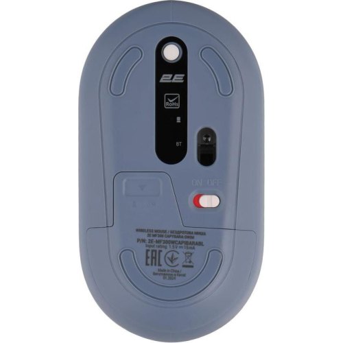 Мишка бездротова, 2E MF300 CAPYBARA SWIM Silent WL BT, синій