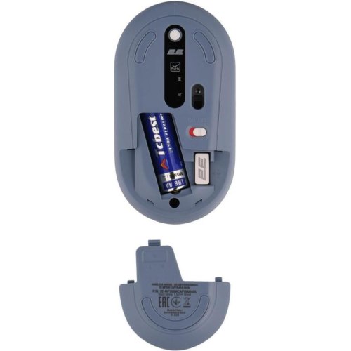 Мишка бездротова, 2E MF300 CAPYBARA SWIM Silent WL BT, синій