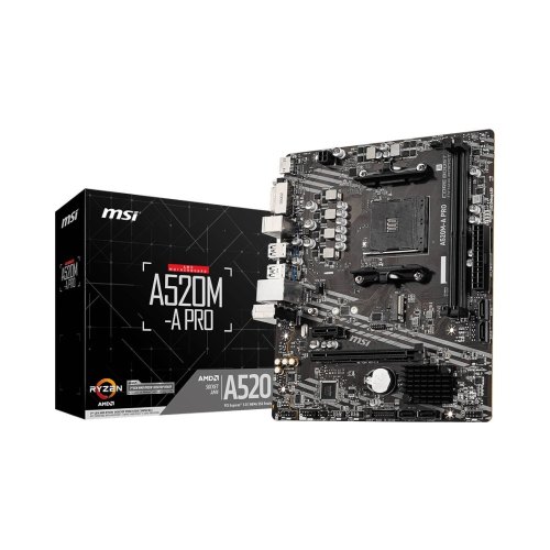 Материнcька плата MSI A520M-A PRO sAM4 A520 2xDDR4 HDMI DVI M2 mATX