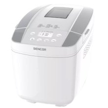 Хлібопічка Sencor 800Вт, програм-10, макс.вага -1.2кг, форма прямокутник, пластик, білий