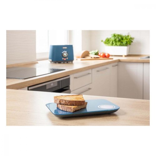 Ваги Sencor кухонні, 5кг, підключення до смартфону, AAAx2, пластик, синій