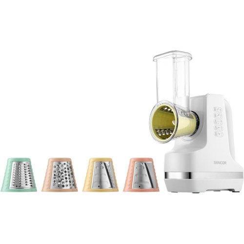 Мультирізка Sencor стаціонарна, 150Вт, 5 насадок, білий