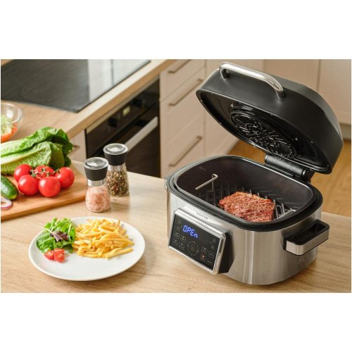 Мультипіч Sencor Vita, 1660Вт, чаша-6л, сенсорне керув., 40-265°C, 7 програм, метал/пластик, сіро-чорний