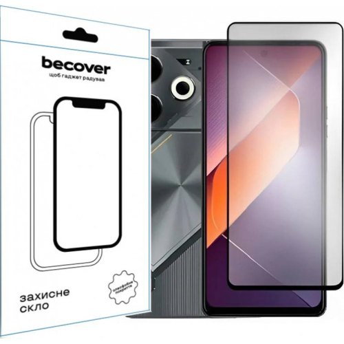 Захисне скло BeCover для Tecno POVA 6 (LI7) 6.78 Black (711580)