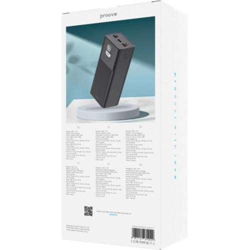 Зовнішній акумулятор Power Bank Proove Giant 100W 40000mAh Black