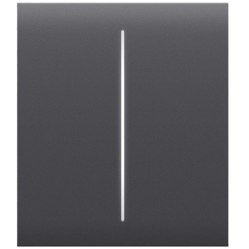 Кнопка центральна для двоклавішного вимикача CenterButton 2-gang for LightSwitch, Jeweler, бездротовий, graphite