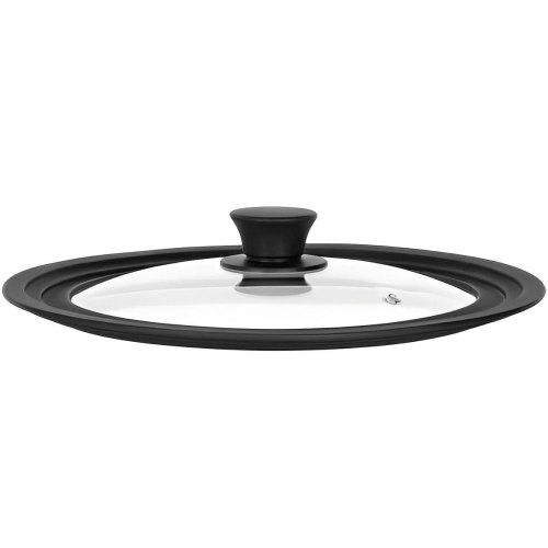 Кришка ARDESTO універсальна Black Mars Smart 24/26/28 см, скло, силікон