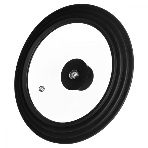 Кришка ARDESTO універсальна Black Mars Smart 24/26/28 см, скло, силікон