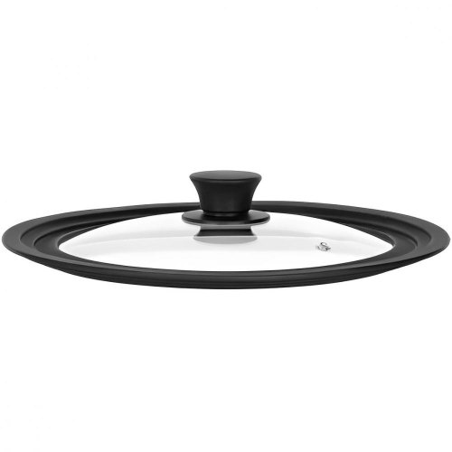 Кришка ARDESTO універсальна Black Mars Smart 24/26/28 см, скло, силікон