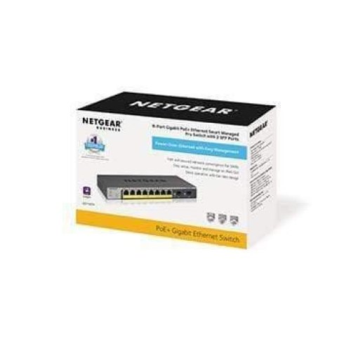 Комутатор NETGEAR GS110TP 8xGE PoE+, 2xGE SFP, керований L2