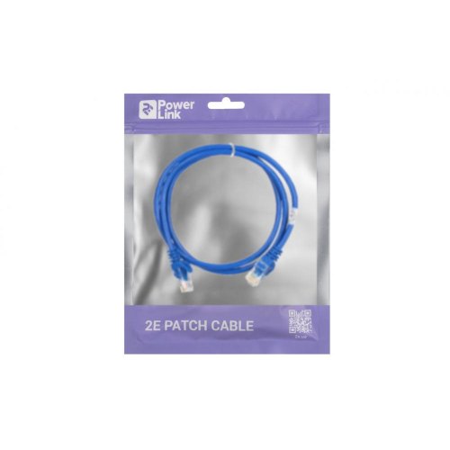 Патч-корд 2E Cat 5e, UTP, RJ45, 26AWG ,7/0.16 Cu, 1.20 m, PVC, Blue