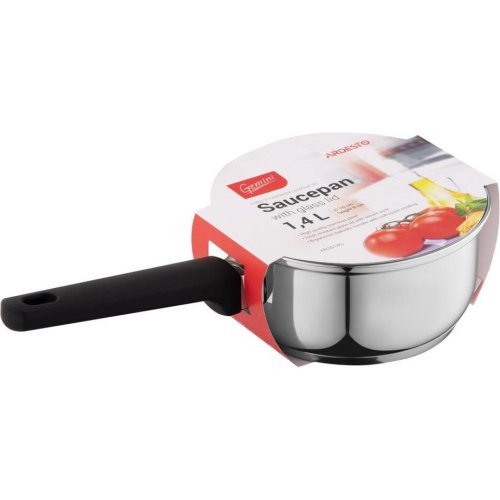 Ківш ARDESTO Gemini, скляна кришка, 1.4 л, нержавіюча сталь