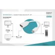 Перехідник DIGITUS mini DP - DP, M/F, 0.15m, white