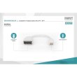 Перехідник DIGITUS mini DP - DP, M/F, 0.15m, white
