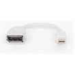 Перехідник DIGITUS mini DP - DP, M/F, 0.15m, white