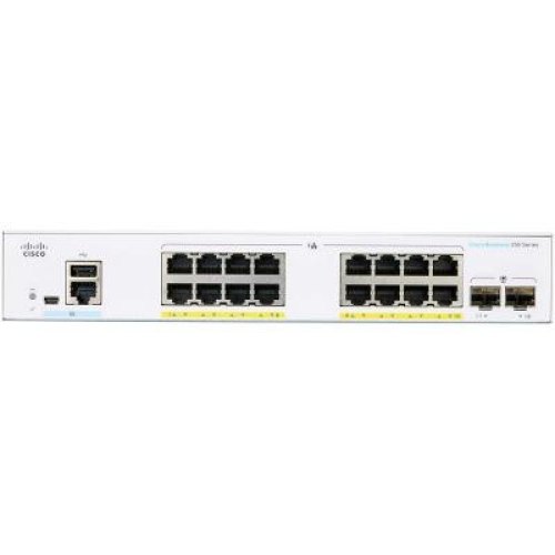 Комутатор Cisco CBS250 Smart 16-port GE, PoE, 2x1G SFP