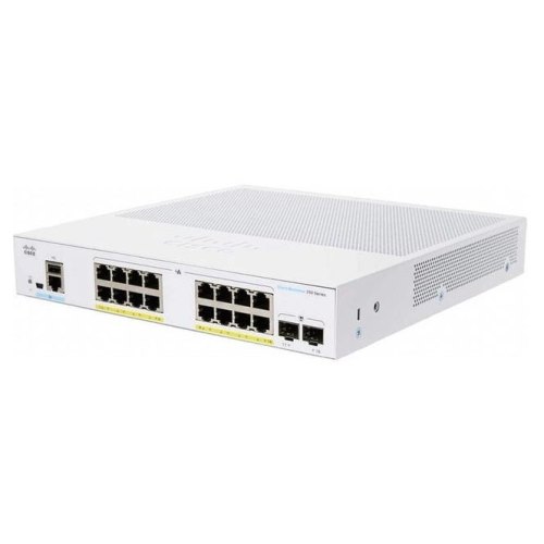 Комутатор Cisco CBS250 Smart 16-port GE, PoE, 2x1G SFP