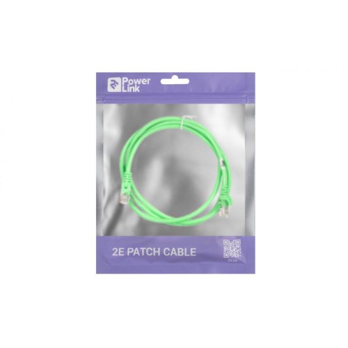 Патч-корд 2E Cat 5e, UTP, RJ45, 26AWG ,7/0.16 Cu, 1.50 m, PVC, Green