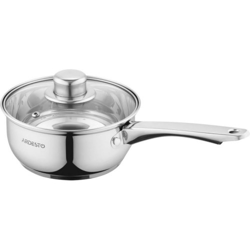 Ківш ARDESTO Gemini Gourmet, скляна кришка, 1.2 л, нержавіюча сталь