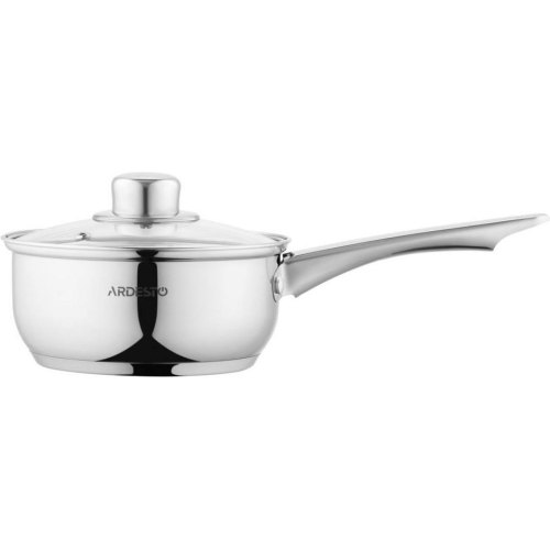 Ківш ARDESTO Gemini Gourmet, скляна кришка, 1.2 л, нержавіюча сталь