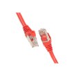 Патч-корд 2E Cat 6, S-FTP екран. фольга з обплетенням, RJ45, 4Х2 27AWG, 7/0.14 Cu, 1.50 m, PVC, Red